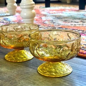 1960's Anchor Hocking Lido Milano Honey Goblets